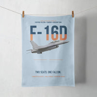 Thumbnail for F-16D Fighting Falcon Two Seats One Falcon design on light blue towel