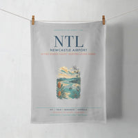Thumbnail for Newcastle Airport (NTL) design on light gray towel