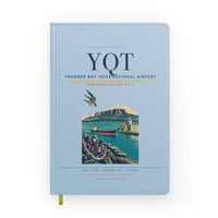 Thumbnail for Thunder Bay International Airport (YQT) design on light blue notebook