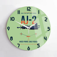 Thumbnail for AJ-2 Savage Tanker design on light green no frame wall clock