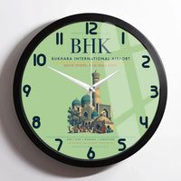 Thumbnail for Bukhara International Airport BHK Wall-Clock Framed - Light Green