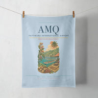 Thumbnail for Pattimura International Airport (AMQ) design on light blue towel