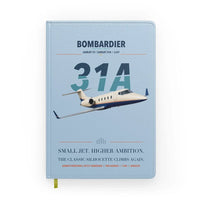 Thumbnail for Bombardier Learjet 31A design on light blue notebook