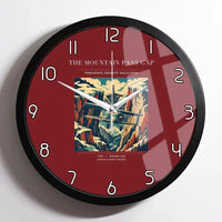 Thumbnail for VINTAGE G4253 - The Mountain Pass Gap - Designed Wall Clocks design on darkred framed