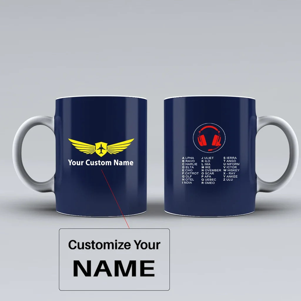 Customisable Aviation Alphabet Mug - view 5