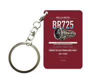 Thumbnail for BR725 Key Chain design on dark red key chain