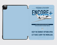 Thumbnail for Cessna Citation Encore+ design on light blue ipad tablet case