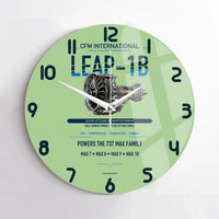 Thumbnail for CFM LEAP-1B design on light green no frame wall clock