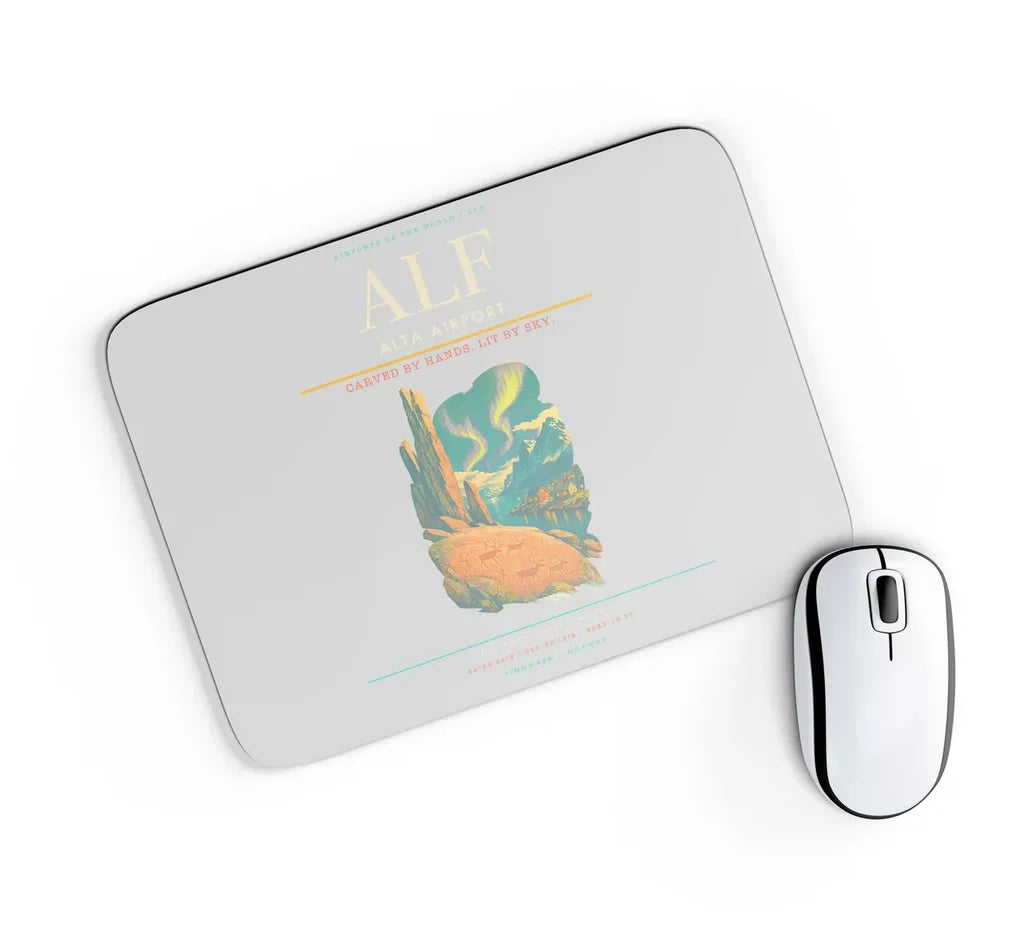Alta Airport ALF Mouse-Pad Rectangle - Light Gray