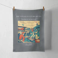 Thumbnail for VINTAGE G4487 - The Vintage Fly-In Breakfast - Designed Towels design on gray