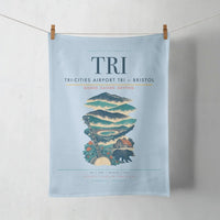 Thumbnail for Tri-Cities Airport (TRI) design on light blue towel