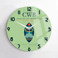 Thumbnail for Afonso Pena International Airport (CWB) design on light green no frame wall clock