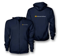Thumbnail for Vietnam Airlines logo on navy blue zipped hoodie
