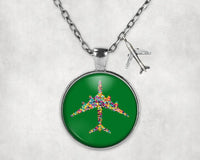 Thumbnail for Colourful Airplane Necklace - view 5