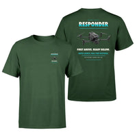 Thumbnail for BRINC Responder design on dark green t shirt