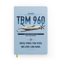 Thumbnail for Daher TBM 960 design on light blue notebook