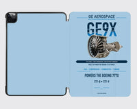 Thumbnail for GE9X design on light blue ipad tablet case