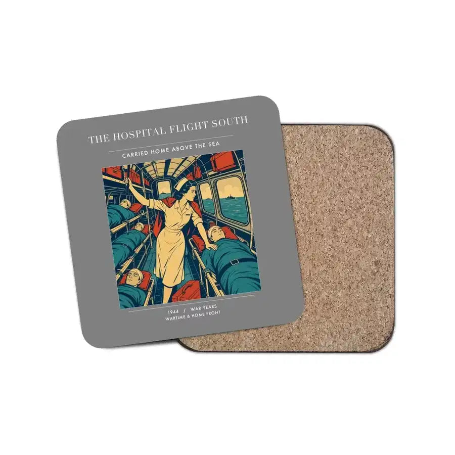The Hospital Flight South - Designed Coasters design on gray 1-piece