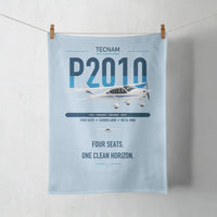 Thumbnail for Tecnam P2010 design on light blue towel