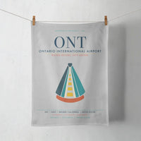 Thumbnail for Ontario International Airport (ONT) design on light gray towel