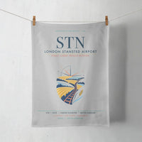 Thumbnail for London Stansted Airport (STN) design on light gray towel