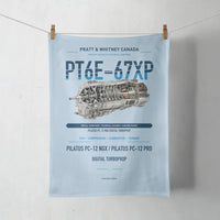Thumbnail for PT6E-67XP design on light blue towel