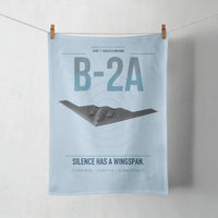 Thumbnail for B-2A Spirit design on light blue towel