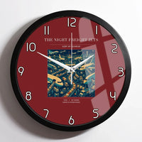 Thumbnail for VINTAGE G4133 - The Night Freight Jets - Designed Wall Clocks design on darkred framed