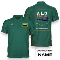 Thumbnail for AJ-2 Savage Tanker design on green+name double-side polo t-shirt, double-side print