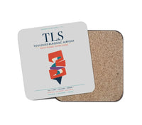 Thumbnail for Toulouse-Blagnac Airport (TLS) design on light gray 1 piece coaster