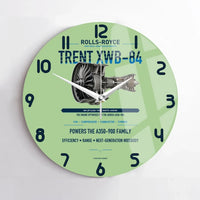 Thumbnail for TRENT XWB-84 design on light green no frame wall clock