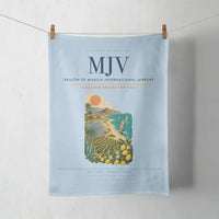 Thumbnail for Región de Murcia International Airport (MJV) design on light blue towel