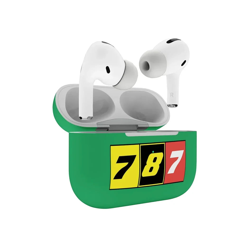 Flat Colourful 787 AirPods Pro plastic case - Green