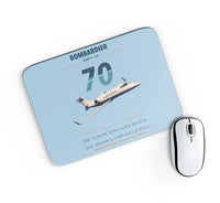 Thumbnail for Bombardier Learjet 70 design on light blue rectangle mouse pad