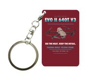 Thumbnail for Autel EVO II Dual 640T V3 Key Chain design on dark red key chain