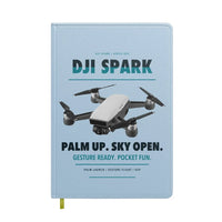 Thumbnail for DJI Spark design on light blue notebook