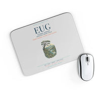 Thumbnail for Eugene Airport Mahlon Sweet Field (EUG) design on light gray rectangle mouse pad
