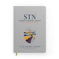 Thumbnail for London Stansted Airport (STN) design on light gray notebook