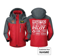 Thumbnail for Customisable Airline Pilot Label Winter Jacket - view 5