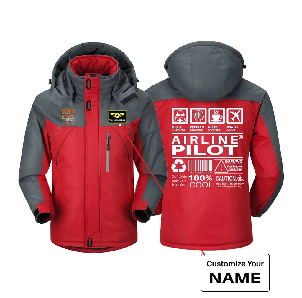 Customisable Airline Pilot Label Winter Jacket - view 5
