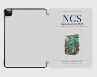 Thumbnail for Nagasaki Airport (NGS) design on light gray ipad tablet case