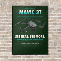 Thumbnail for DJI Mavic 3 Thermal vertical canvas print - framed - dark green background