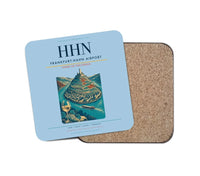 Thumbnail for Frankfurt-Hahn Airport (HHN) design on light blue 1 piece coaster