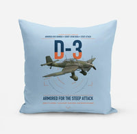 Thumbnail for Junkers Ju 87D-3 design on light blue pillow
