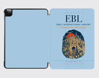 Thumbnail for Erbil International Airport (EBL) design on light blue ipad tablet case