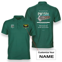Thumbnail for PW150A design on green polo with custom name badge