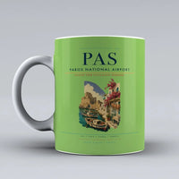 Thumbnail for Paros National Airport (PAS) airport code design on light green ceramic mug