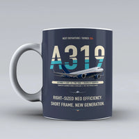 Thumbnail for A319neo Mug design on dark blue airbus