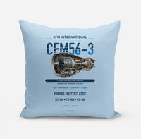 Thumbnail for CFM56-3 design on light blue pillow