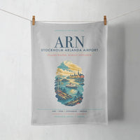 Thumbnail for Stockholm Arlanda Airport (ARN) design on light gray towel